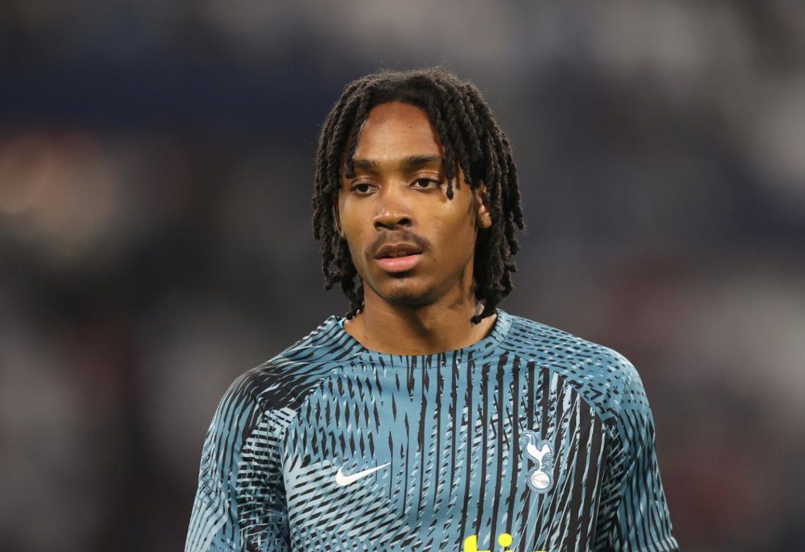 Djed Spence playing for Tottenham