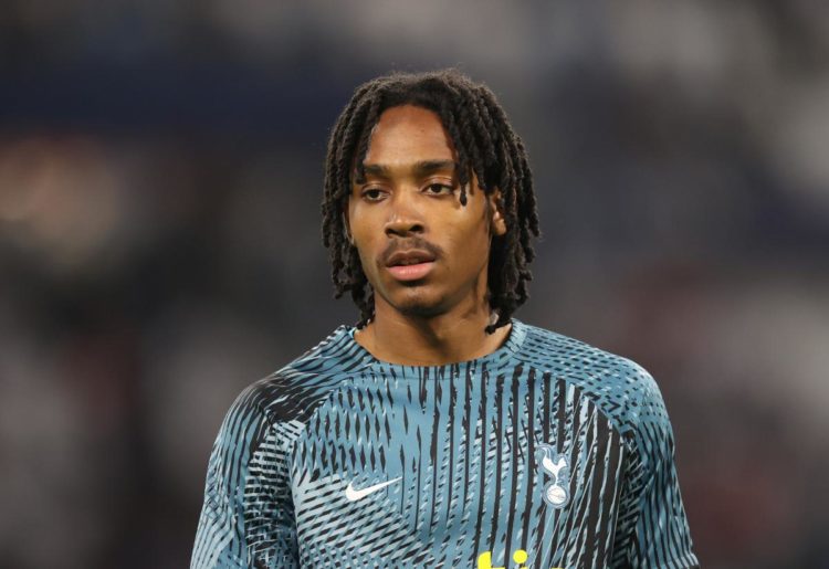 Djed Spence playing for Tottenham