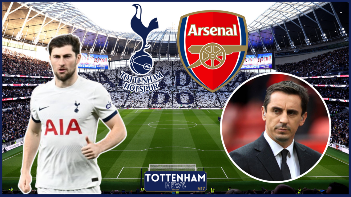 Ben Davies, Gary Neville, Tottenham badge, Arsenal badge