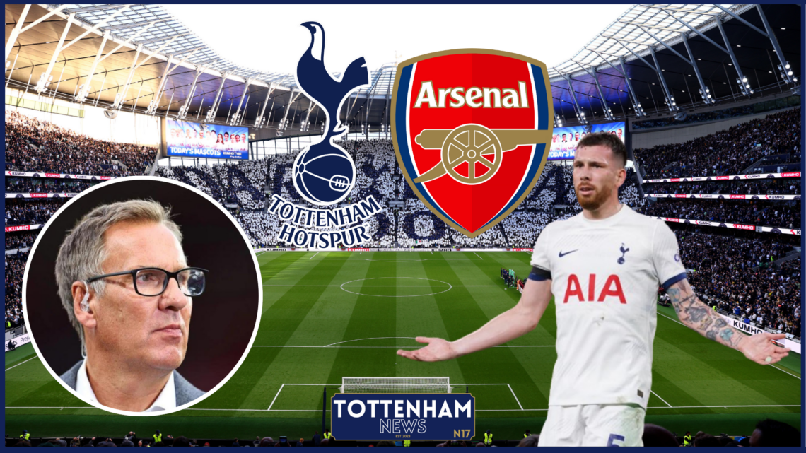 Paul Merson, Pierre-Emile Hojbjerg, Arsenal badge, Tottenham badge