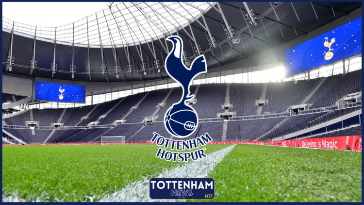 Tottenham Hotspur Stadium and Tottenham badge