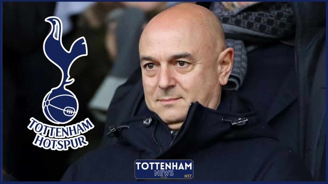 Daniel Levy and Tottenham badge