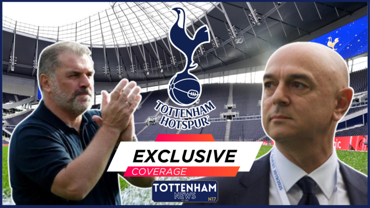 Ange Postecoglou, Daniel Levy, Tottenham badge