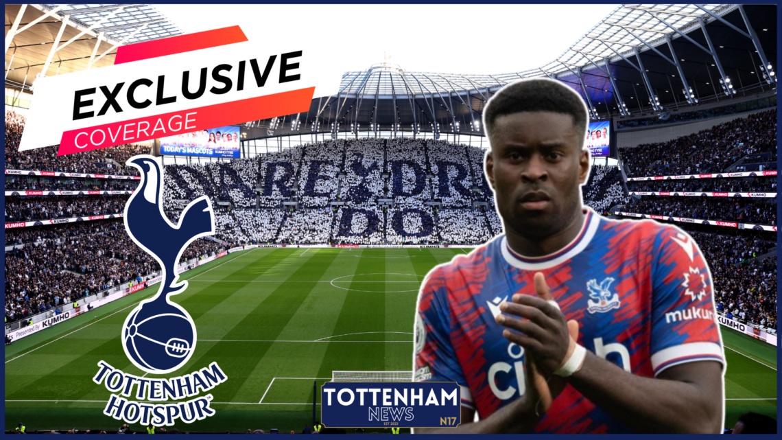 Marc Guehi, Tottenham badge, exclusive