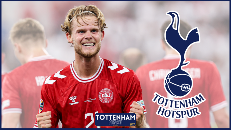 Tottenham badge and Denmark star Morten Hjulmand