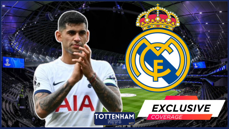 Tottenham, Cristian Romero, Real Madrid badge