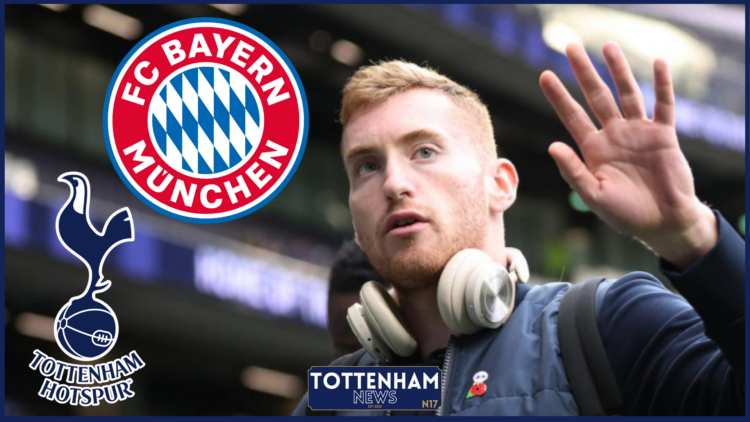 Dejan Kulusevski, Tottenham badge, Bayern Munich badge