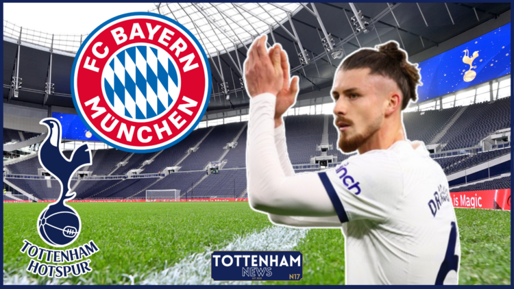 Radu Dragusin, Tottenham badge, Bayern Munich badge