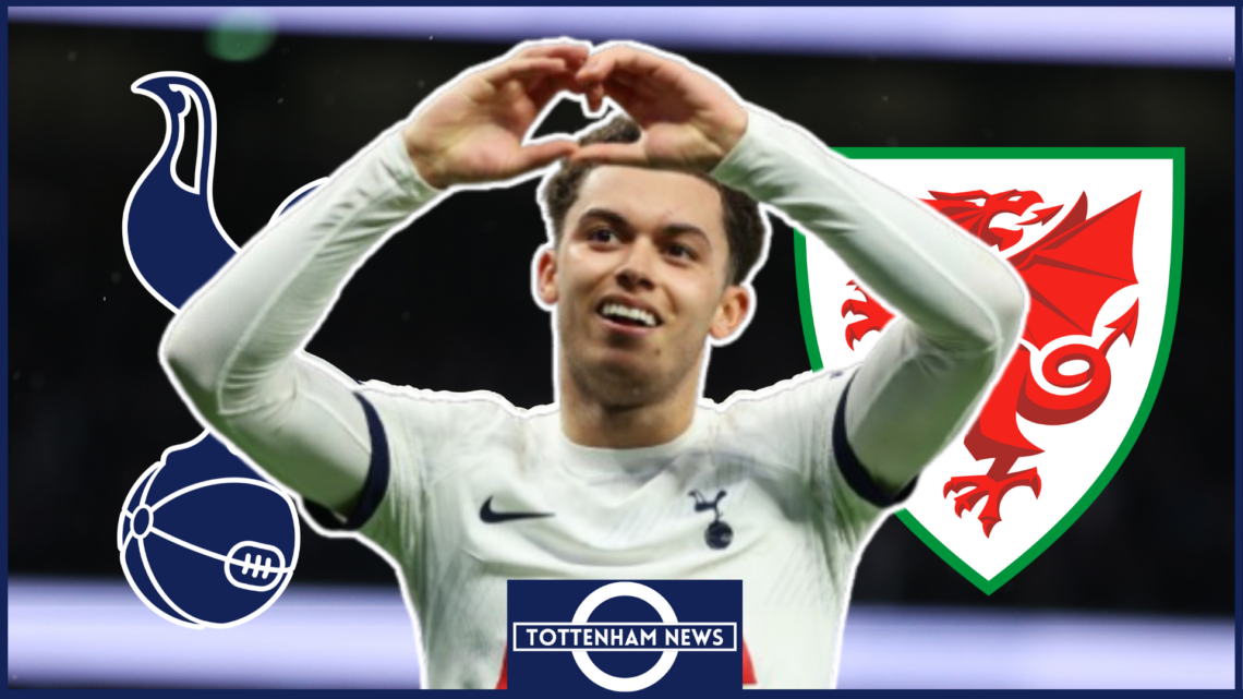 Brennan Johnson, Tottenham badge, Wales badge