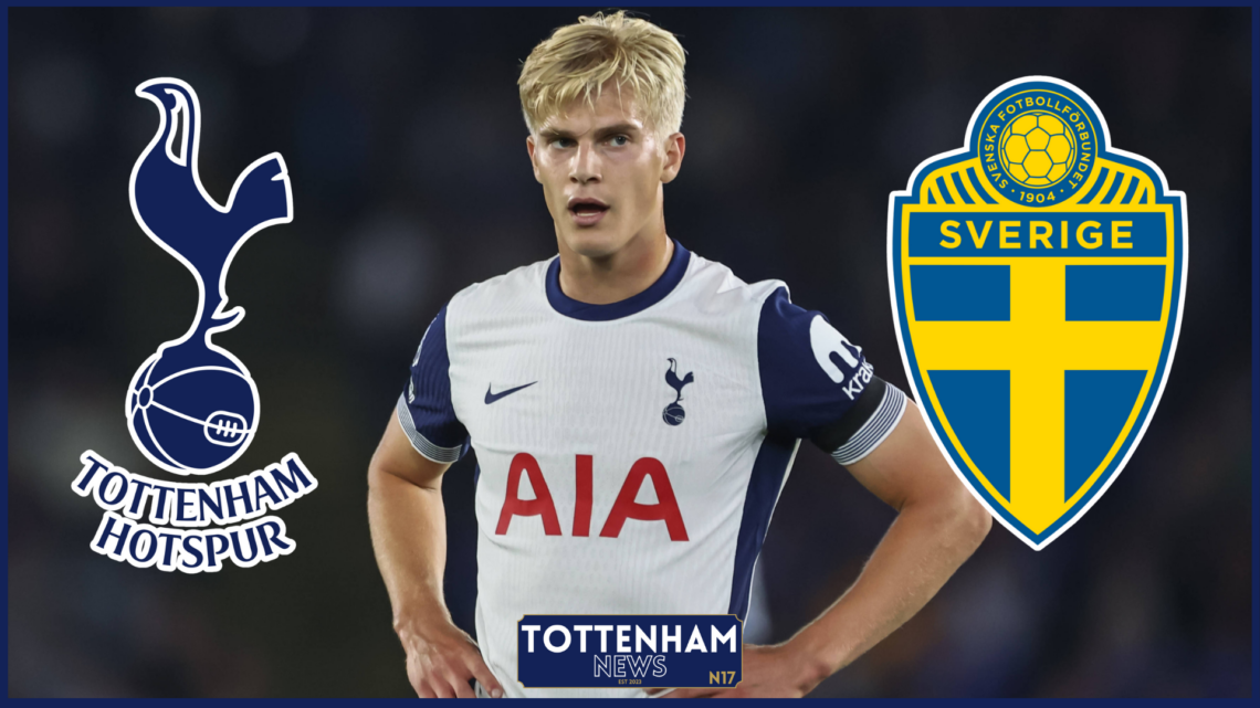 Lucas Bergvall Tottenham Sweden badges
