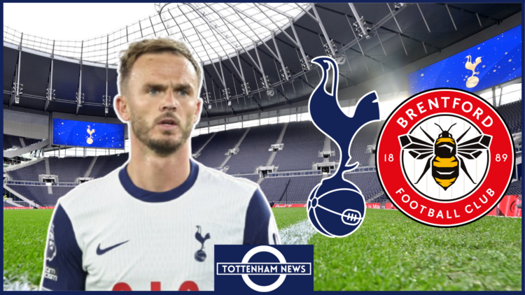 James Maddison, Tottenham badge, Brentford badge