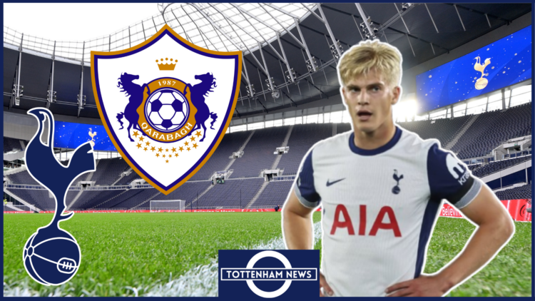 Lucas Bergvall, Tottenham badge, Qarabag badge