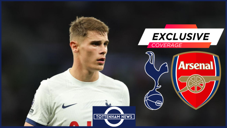 Micky van de Ven, Tottenham badge, Arsenal badge