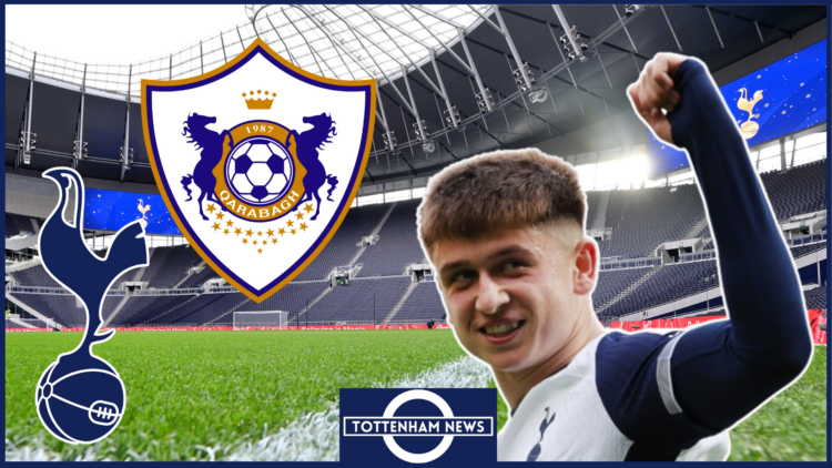 Mikey Moore, Tottenham badge, Qarabag badge