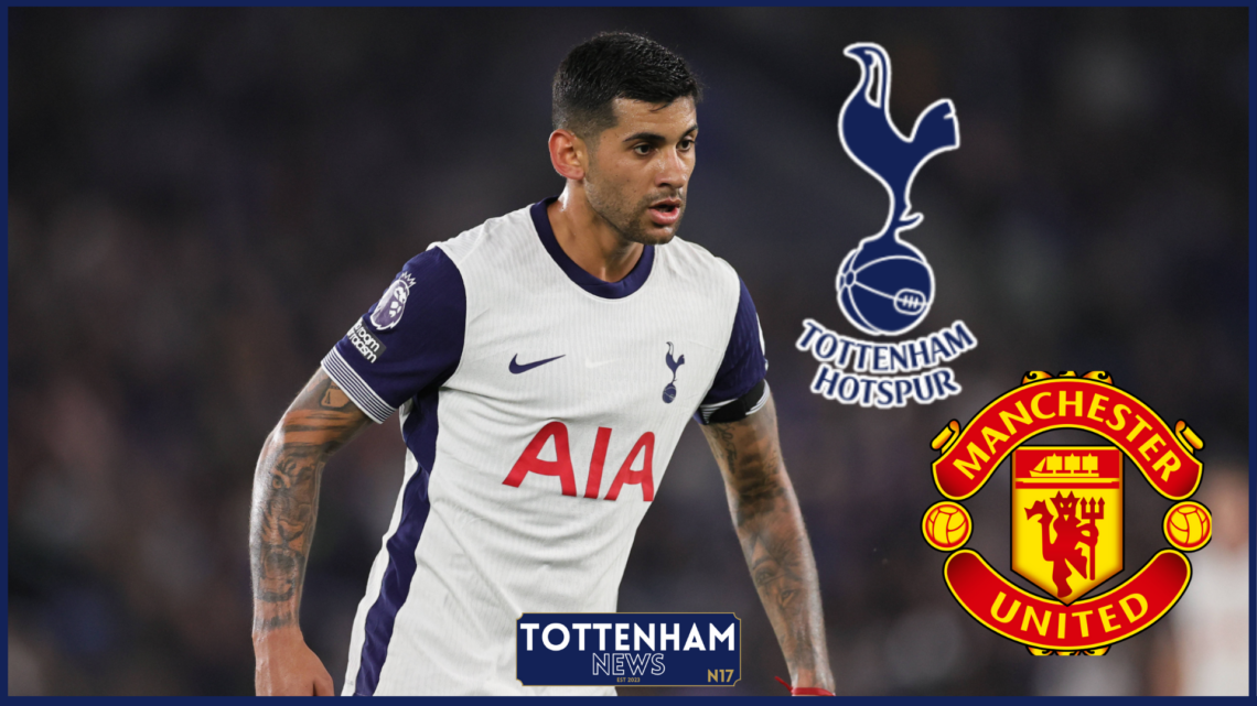 Romero, Tottenham badge, Manchester United badge