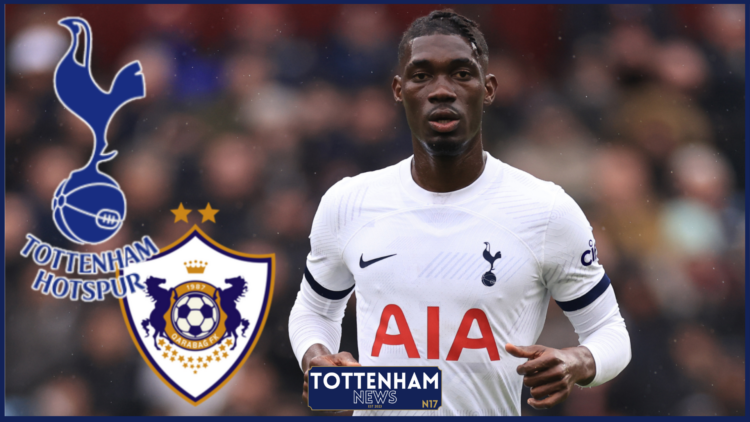 Yves Bissouma, Tottenham badge, Qarabag badge