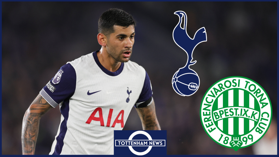 Cristian Romero, Tottenham badge, Ferencvaros badge