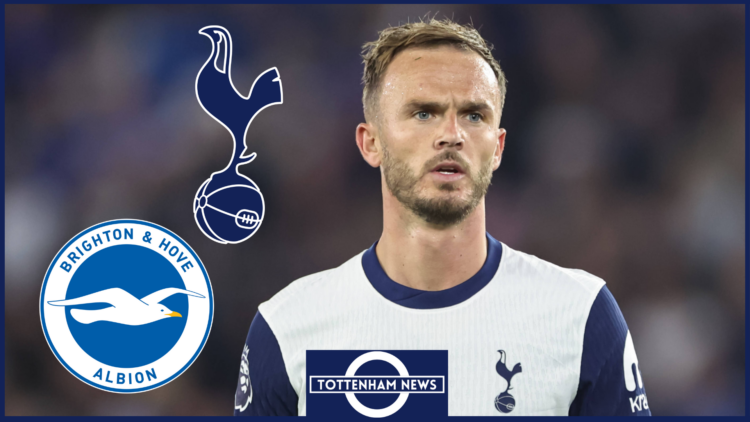 James Maddison, Tottenham badge, Brighton badge