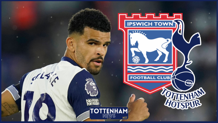 Dominic Solanke Tottenham Ipswich Town badges