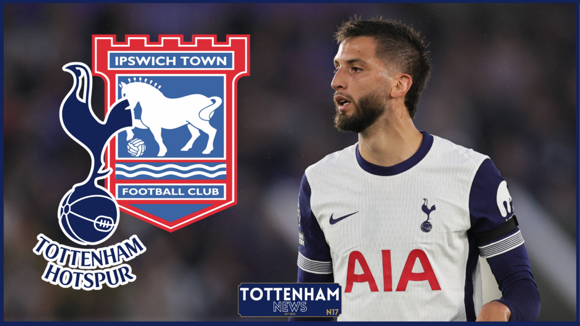 Rodrigo Bentancur Tottenham Ipswich Town badges