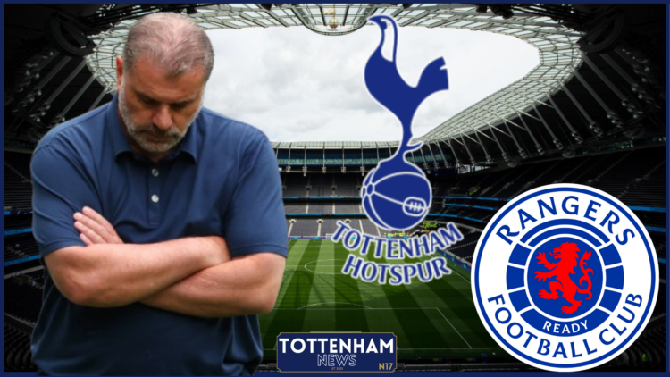 Ange Postecoglou, Tottenham badge, Rangers badge