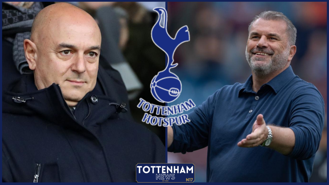 Daniel Levy, Ange Postecoglou, Tottenham badge, Manchester United badge
