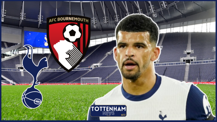 Dominic Solanke, Tottenham badge, Bournemouth badge