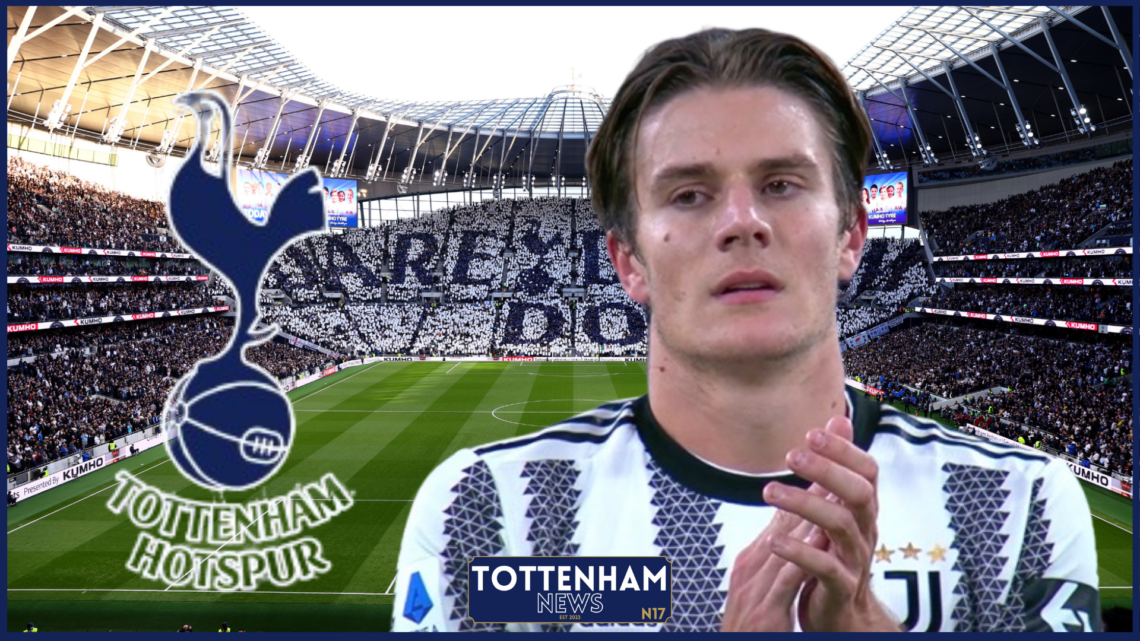 Nicolo Fagioli, Tottenham badge, Tottenham stadium