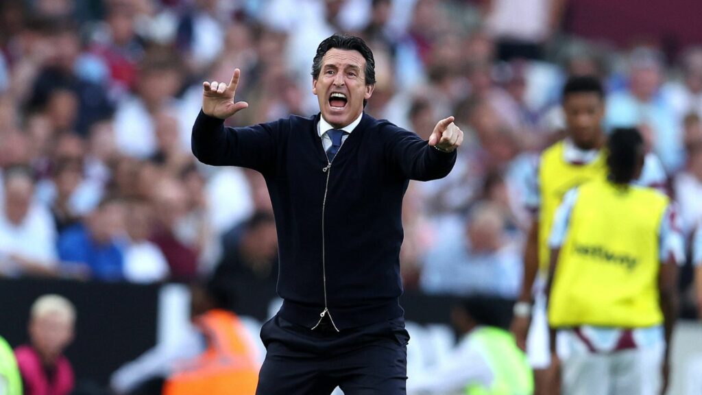 Aston Villa manager Unai Emery Tottenham