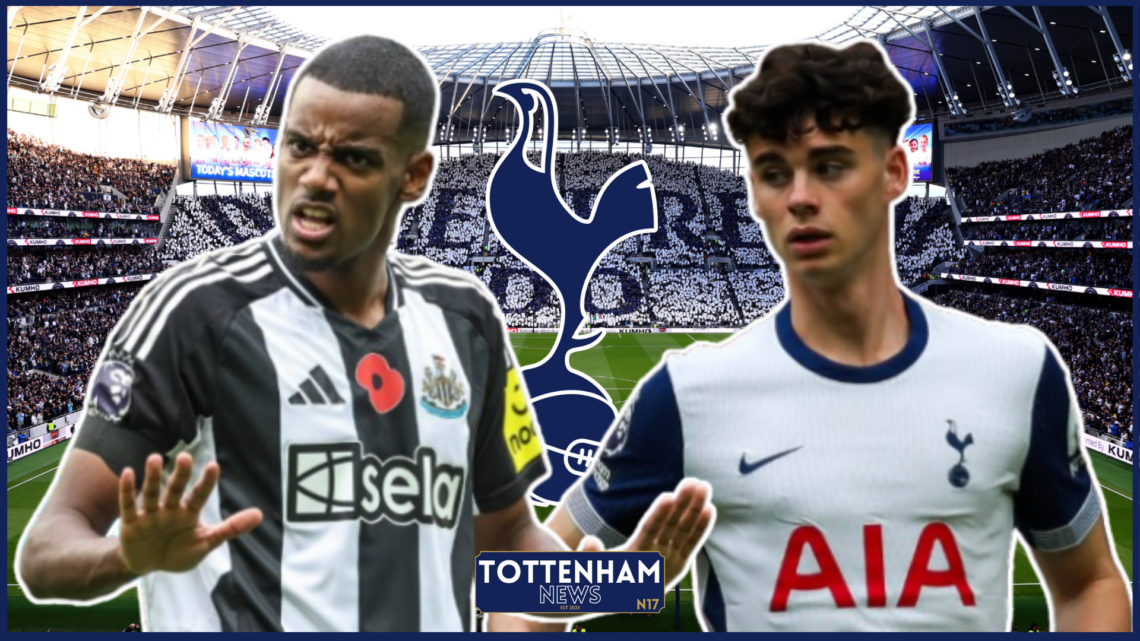 Alexander Isak, Archie Gray, Tottenham badge