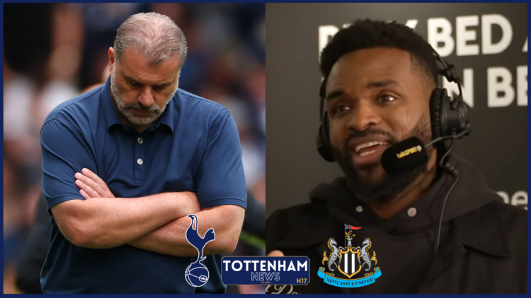 Ange Postecoglou, Darren Bent, Tottenham badge, Newcastle United badge