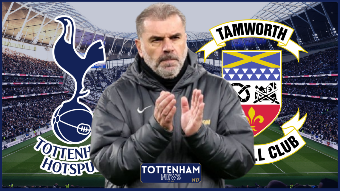 Ange Postecoglou, Tottenham badge, Tamworth badge
