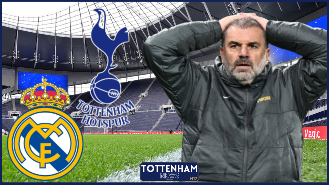Ange Postecoglou, Tottenham badge, Real Madrid badge