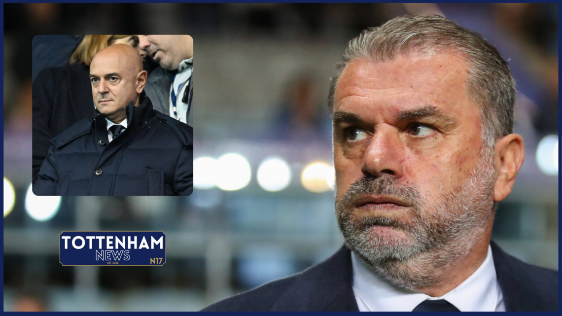 Picture of Tottenham boss Ange Postecoglou ans Daniel Levy.
