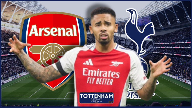 Gabriel Jesus, Arsenal badge, Tottenham badge