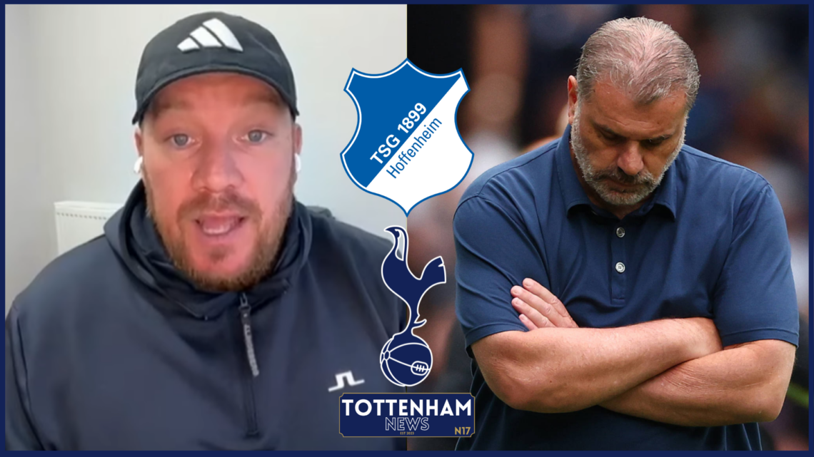 Jamie O'Hara, Ange Postecoglou, Hoffenheim badge, Tottenham badge