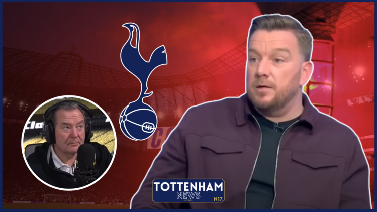 Jamie O'Hara, Jeff Stelling, Tottenham badge