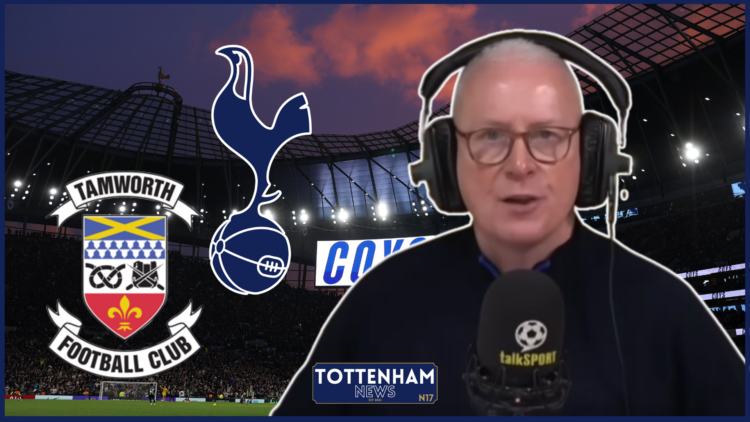 Jim White, Tottenham badge, Tamworth badge