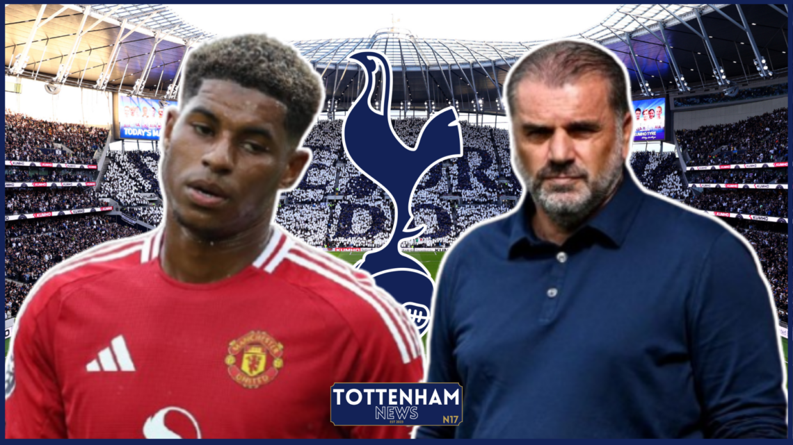 Marcus Rashford, Ange Postecoglou, Tottenham badge