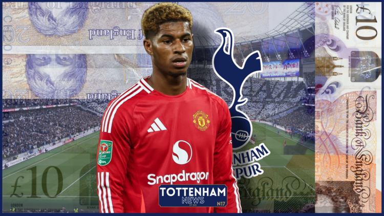 Marcus Rashford, Tottenham badge