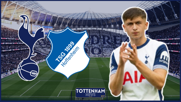 Mikey Moore, Tottenham badge, Hoffenheim badge