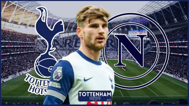 Timo Werner, Tottenham badge, Napoli badge