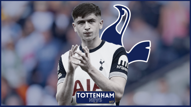 Tottenham badge Mikey Moore