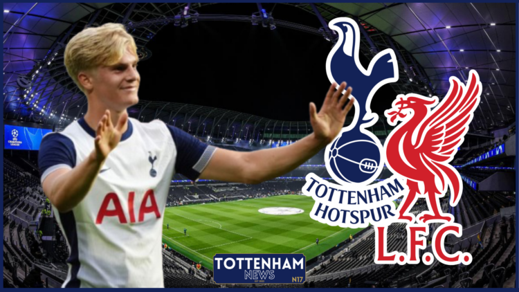 Lucas Bergvall Tottenham Liverpool badges