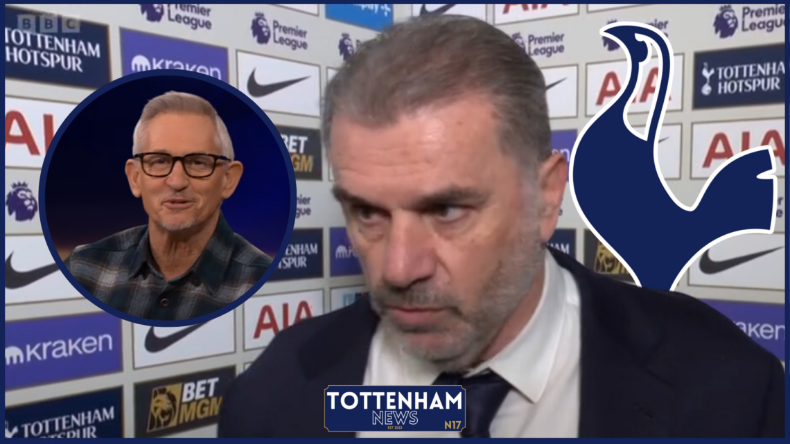 Tottenham badge, Ange Postecoglou, Gary Lineker