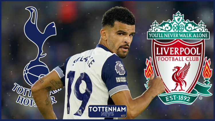 Dominic Solanke, Liverpool and Tottenham badges