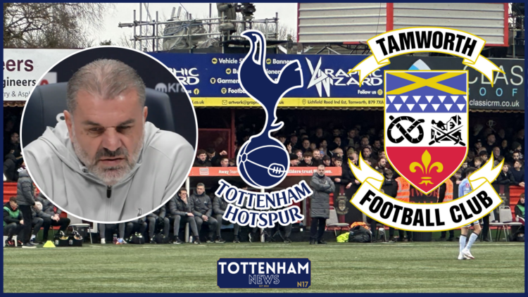 tamworth tottenham logos, ange postecoglou