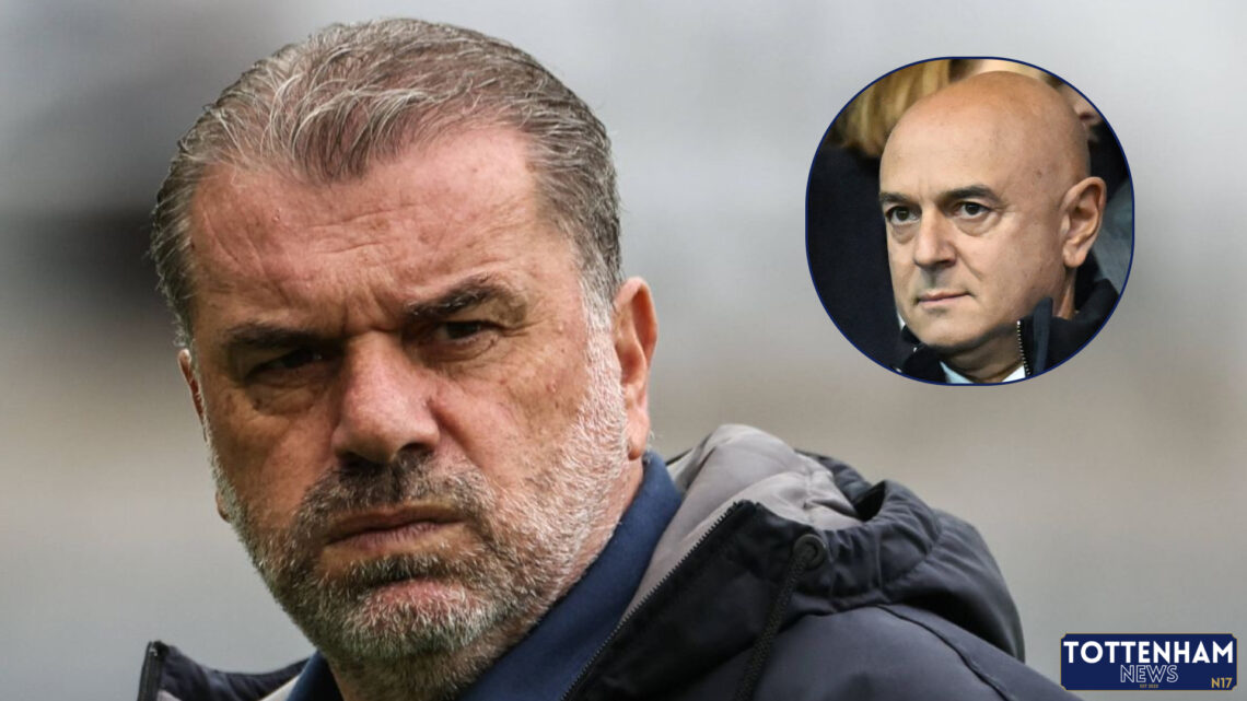 Tottenham manager Ange Postecoglou and Daniel Levy.