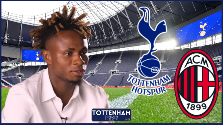 Samuel Chukwueze, Tottenham badge, AC Milan badge