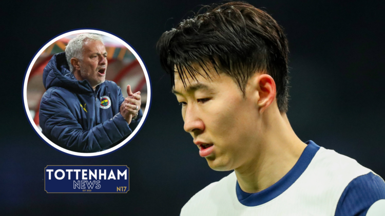Son Heung-min, Jose Mourinho in inset
